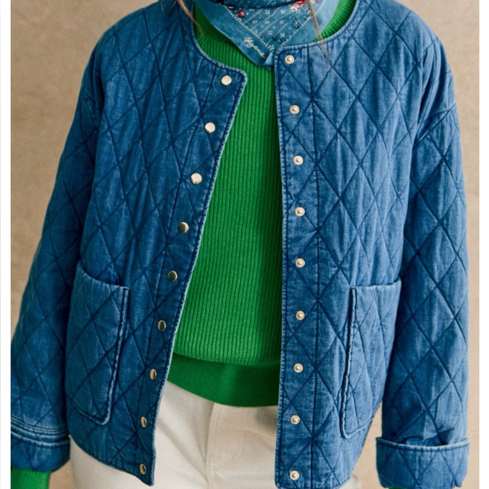 Sezane Dakota Jacket Denim - Size 10